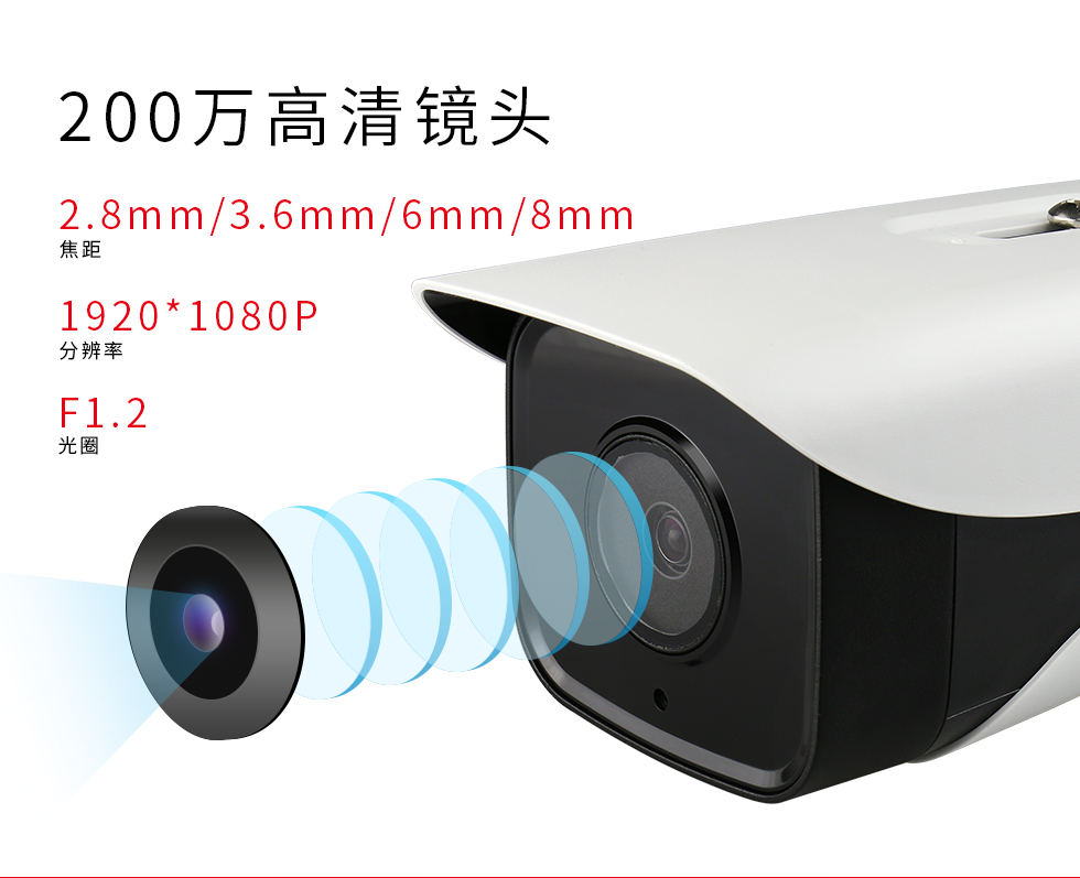 大华200万铜轴高清夜视半球摄像机(图2)